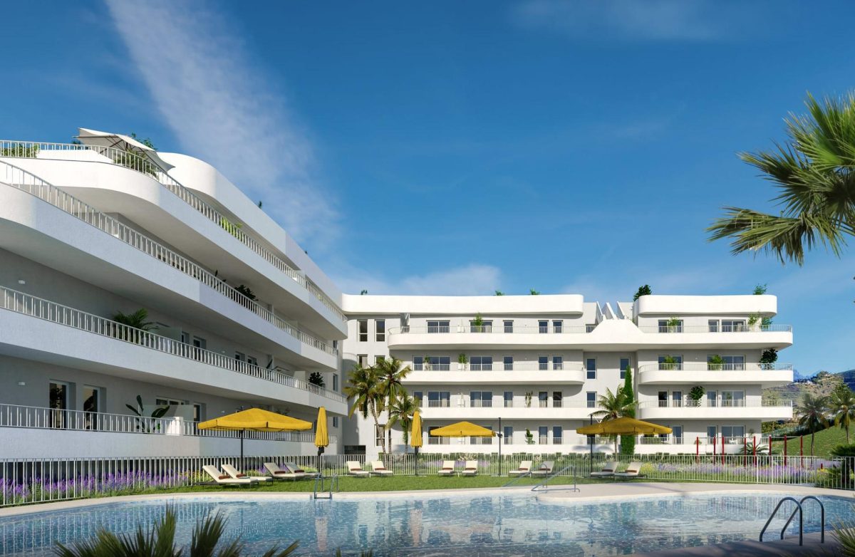 Fuengirola - Los Pacos - Obra Nueva pisos 2 y 3 dormitorios con 2 Garajes, Trastero, 2 Piscinas — Foto 12