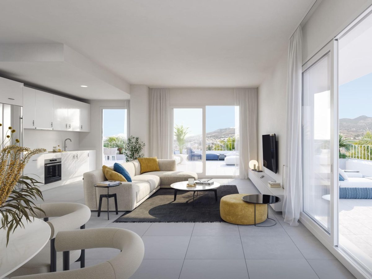 Fuengirola - Los Pacos - Obra Nueva pisos 2 y 3 dormitorios con 2 Garajes, Trastero, 2 Piscinas — Foto 3