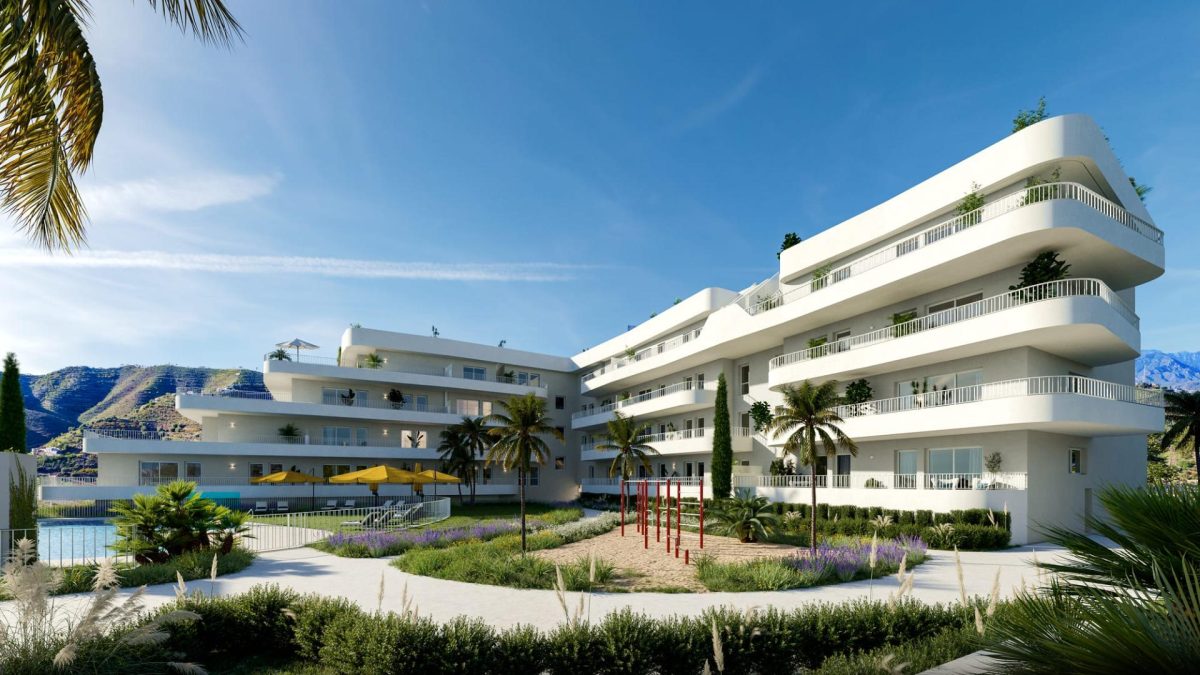 Fuengirola - Los Pacos - Obra Nueva pisos 2 y 3 dormitorios con 2 Garajes, Trastero, 2 Piscinas — Foto 13