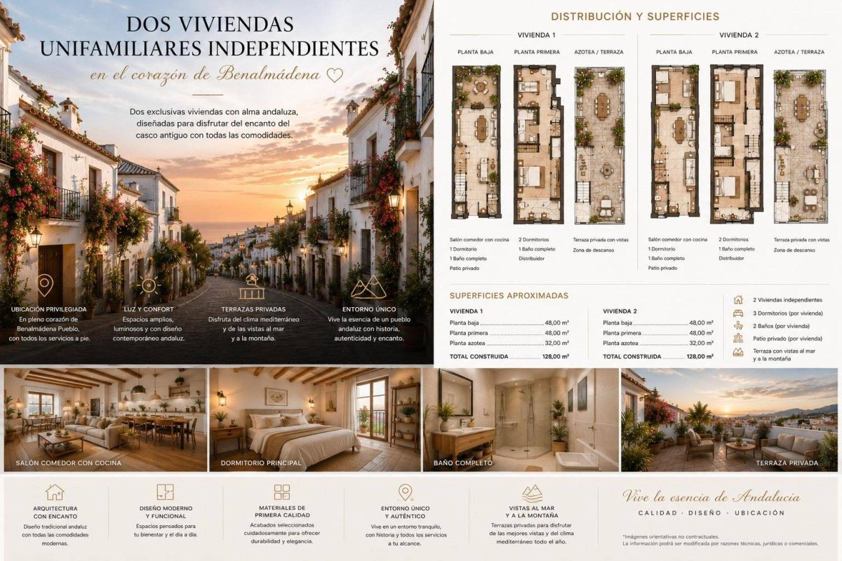 Parcela urbana exclusiva en Benalmádena Pueblo, residencial para dos viviendas unifamiliares — Foto 5