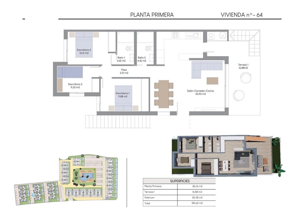 Bungalow con Solarium en Finestrat — Foto 22