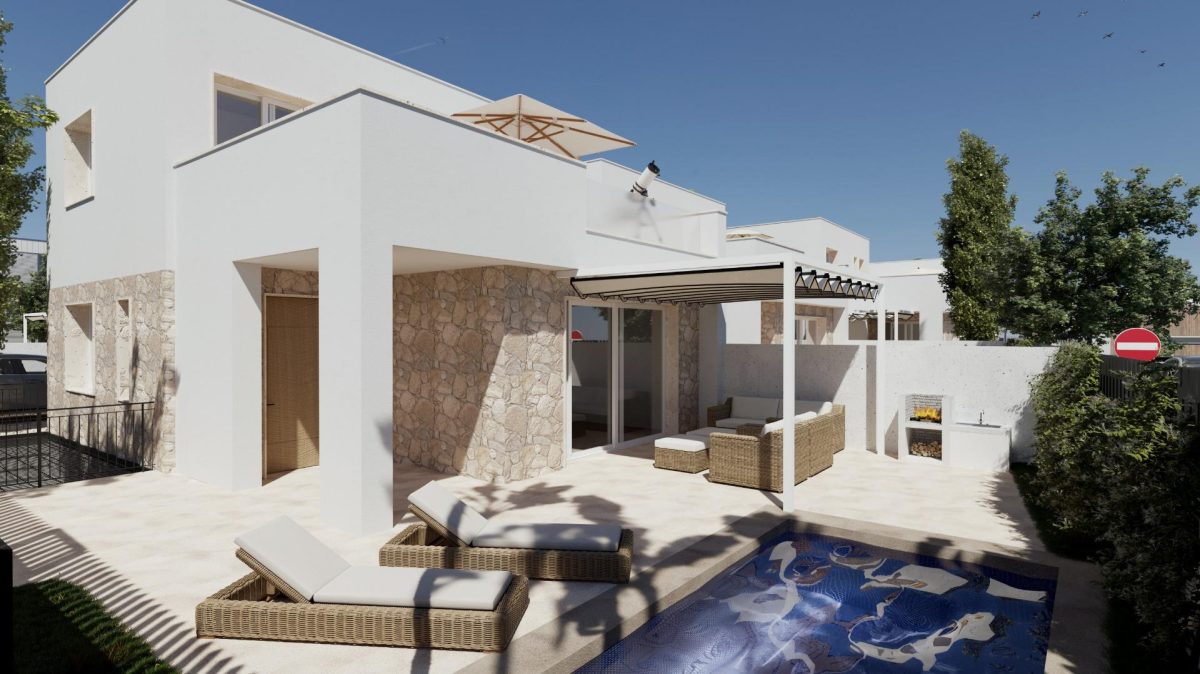 Chalet individual con piscina privada en Hondón de Las Nieves — Foto 1